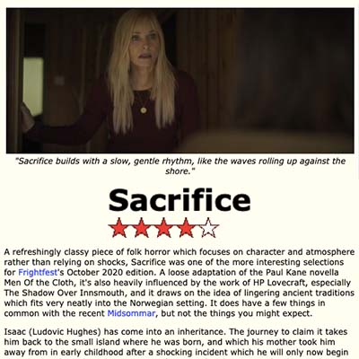 Sacrifice (2021) Movie Review